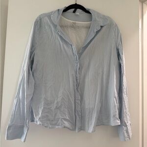 H&M 100% cotton button up shirt size L